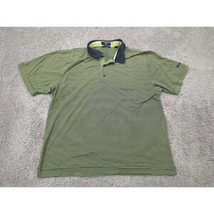 Callaway Collection Polo Shirt Mens XXL Green‎ Striped Short Sleeve CGG Veritas